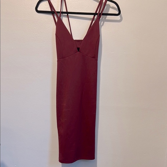 The Impeccable Pig Small Red Spaghetti Strap Mini Dress - Picture 1 of 8